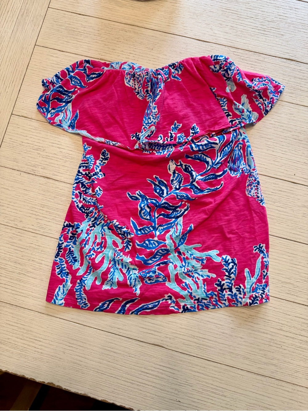 Lilly Pulitzer wiley ruffle tube tank top - capri pink samba | GUC - size XS